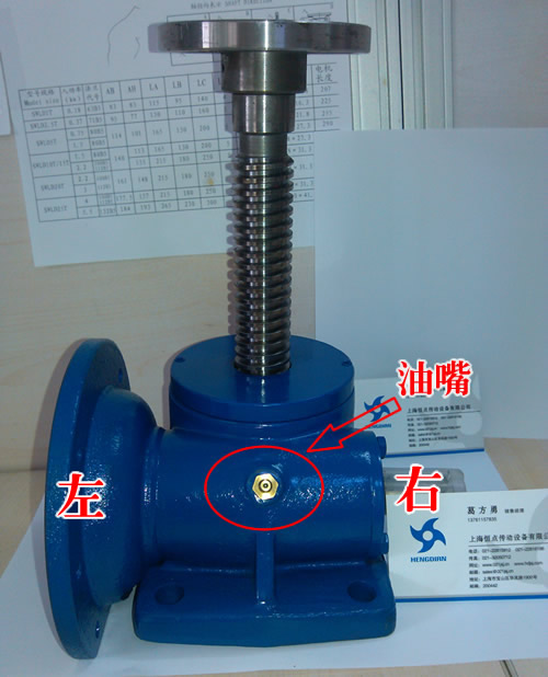 如何分辨SWL系列絲杆升降機的左右?
