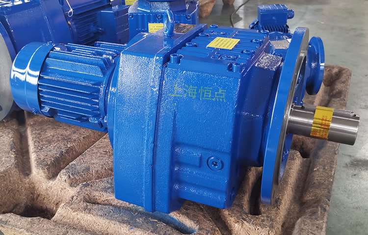 RF87減速機，立式安裝，輸入配電機，實物照片如下