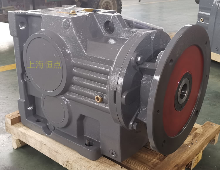 K97減速機，輸入配電機法蘭端蓋，右輸出單軸，實物圖如下