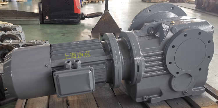 KF97減速機 輸入配制動電機 左側輸出單軸+大法蘭-恒點原創