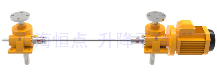 SWL系列直線型升降平台，電機直聯側放實物圖
